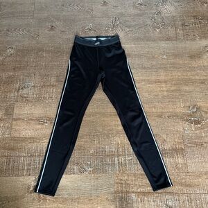 ALO Yoga Black Leggings with White Trim